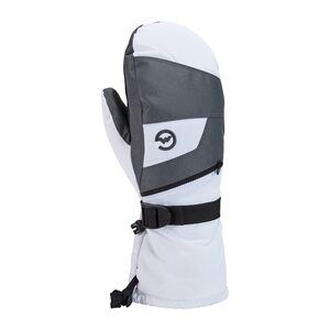 1614 Women's Ultra Drimax Gauntlet Mitten, White Gunmetal, Medium